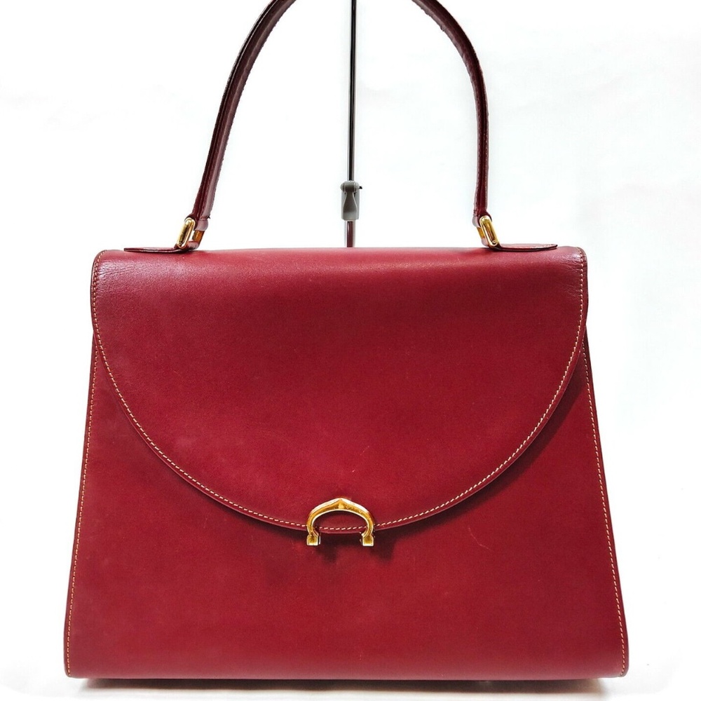 Cartier Must Bordeaux Leather Handbag -